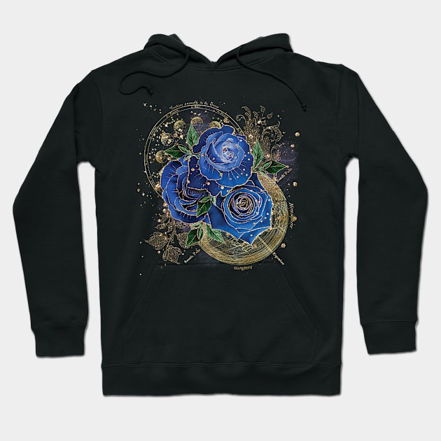 Girly collage - midnight blue, feminine design Hoodie by LollysLane